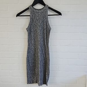 Garage Charcoal Ribbed Mini Dress